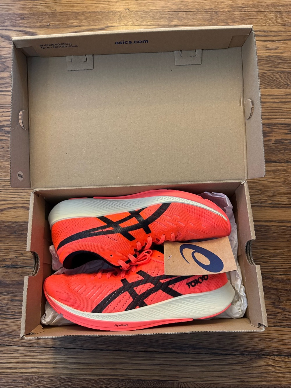 Asics Women's Neon Orange and Black Running Shoes